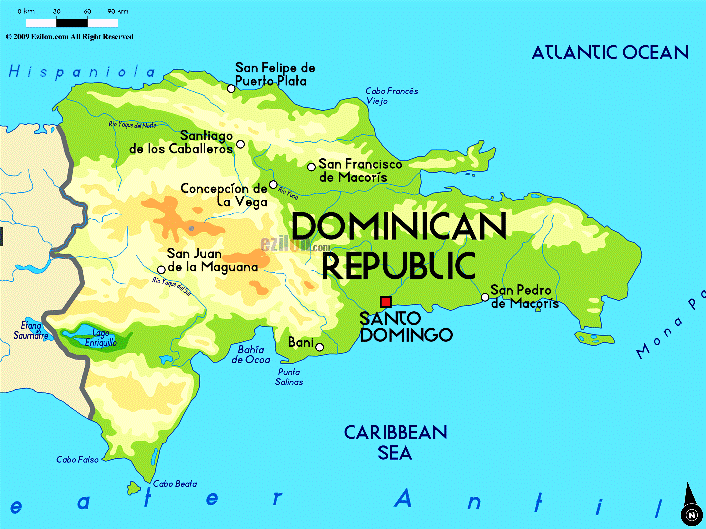 Mapa F sico De La Rep blica Dominicana Blog Did ctico