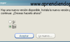 Evitar actualizaciones de MSN Messenger