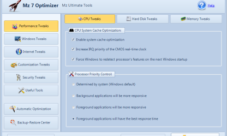 Mz 7 Optimizer, optimiza el rendimiento de tu Windows Seven