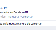 Nueva modalidad de comentarios en Facebook