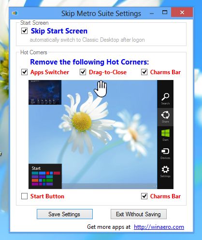 Skip Metro Suite para evitar la pantalla de inicio de Windows 8