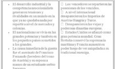 Causas y consecuencias de la Primera Guerra Mundial