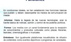 ¿Cuál es la función de los medios de comunicación?