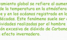 Definición de calentamiento global