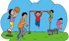 Dibujos de niños jugando