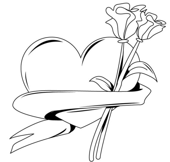 Flores para colorear de amor