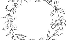 Guirnaldas de flores para colorear