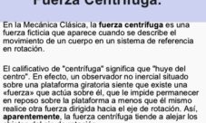 ¿Por qué la fuerza centrífuga se considera como ficticia?