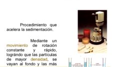 Concepto de centrifugación en química