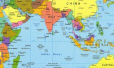 Mapa del océano Indico
