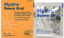 Sobres de suero oral para la deshidratación