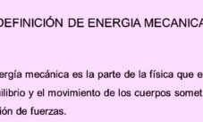 ¿Qué es la energía mecánica?
