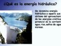 Concepto de energía hidráulica