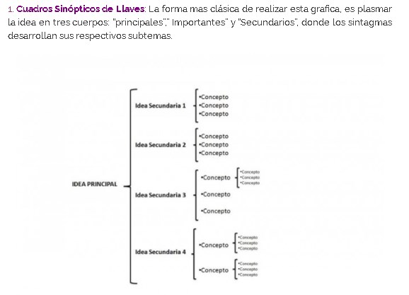 Tipos de cuadro sinóptico